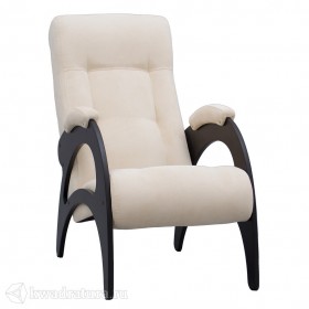 Кресло для отдыха Неаполь Модель 9 без лозы (Венге-эмаль/Ткань Ваниль Verona Vanilla) в Вилюйске - vilyujsk.katalogmebeli.com | фото 1
