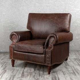 Кресло кожаное Лофт Аристократ (ширина 1100 мм) в Вилюйске - vilyujsk.katalogmebeli.com | фото