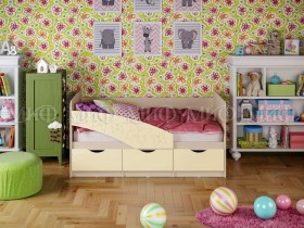 Кровать Бабочки 2,0м (Ваниль матовый) в Вилюйске - vilyujsk.katalogmebeli.com | фото