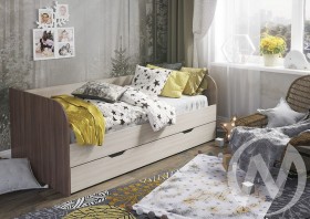 Кровать детская Балли 2-х уровневая (шимо темный/шимо светлый) в Вилюйске - vilyujsk.katalogmebeli.com | фото