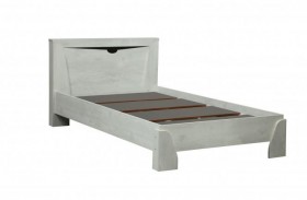 Кровать одинарная 33.07 с настилом "Лючия" (ш. 900)/(бетон пайн белый / венге / белый) в Вилюйске - vilyujsk.katalogmebeli.com | фото