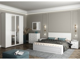 Модульная спальня Барселона (Белый/Белый глянец) в Вилюйске - vilyujsk.katalogmebeli.com | фото