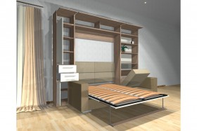 Шкаф-кровать с диваном Каролина в Вилюйске - vilyujsk.katalogmebeli.com | фото 3