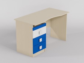 Стол (столешница с выемкой) Скай люкс (Синий/Белый/корпус Клен) в Вилюйске - vilyujsk.katalogmebeli.com | фото