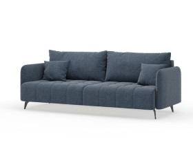 Валериан диван трёхместный прямой Синий, ткань RICO FLEX 101 в Вилюйске - vilyujsk.katalogmebeli.com | фото